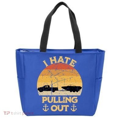 I Hate Pulling Out Boating Funny Retro Vintage Boat Captain Gift Tote Bag