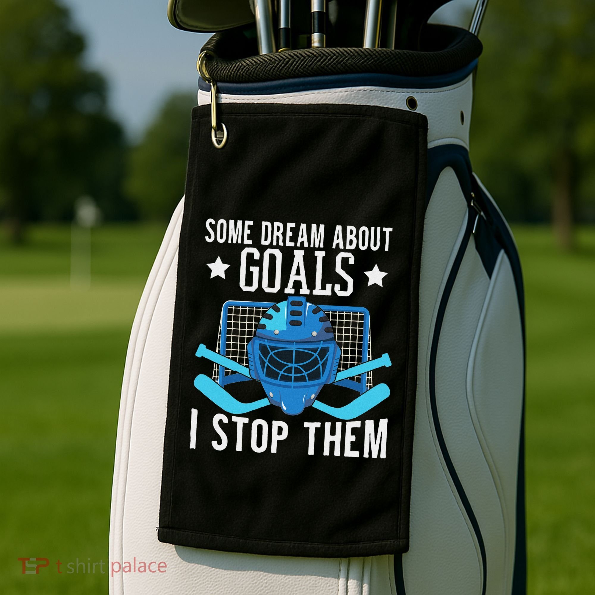 Ice Hockey Player Ice Hockey Goalie Golf Towel