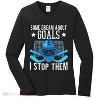 Ice Hockey Player Ice Hockey Goalie Women's Long Sleeve Shirt thumb 0