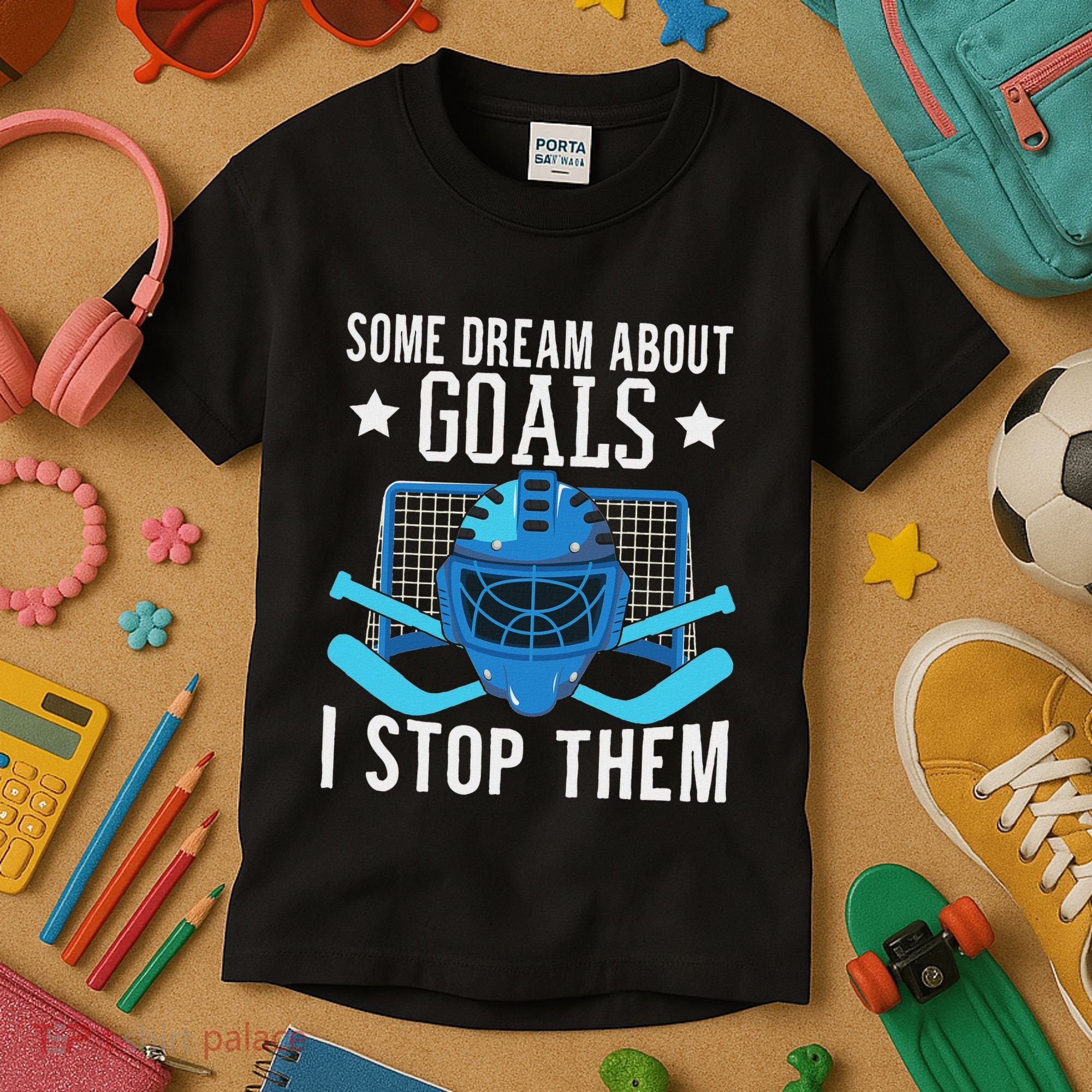 Ice Hockey Player Ice Hockey Goalie Kids T-Shirt