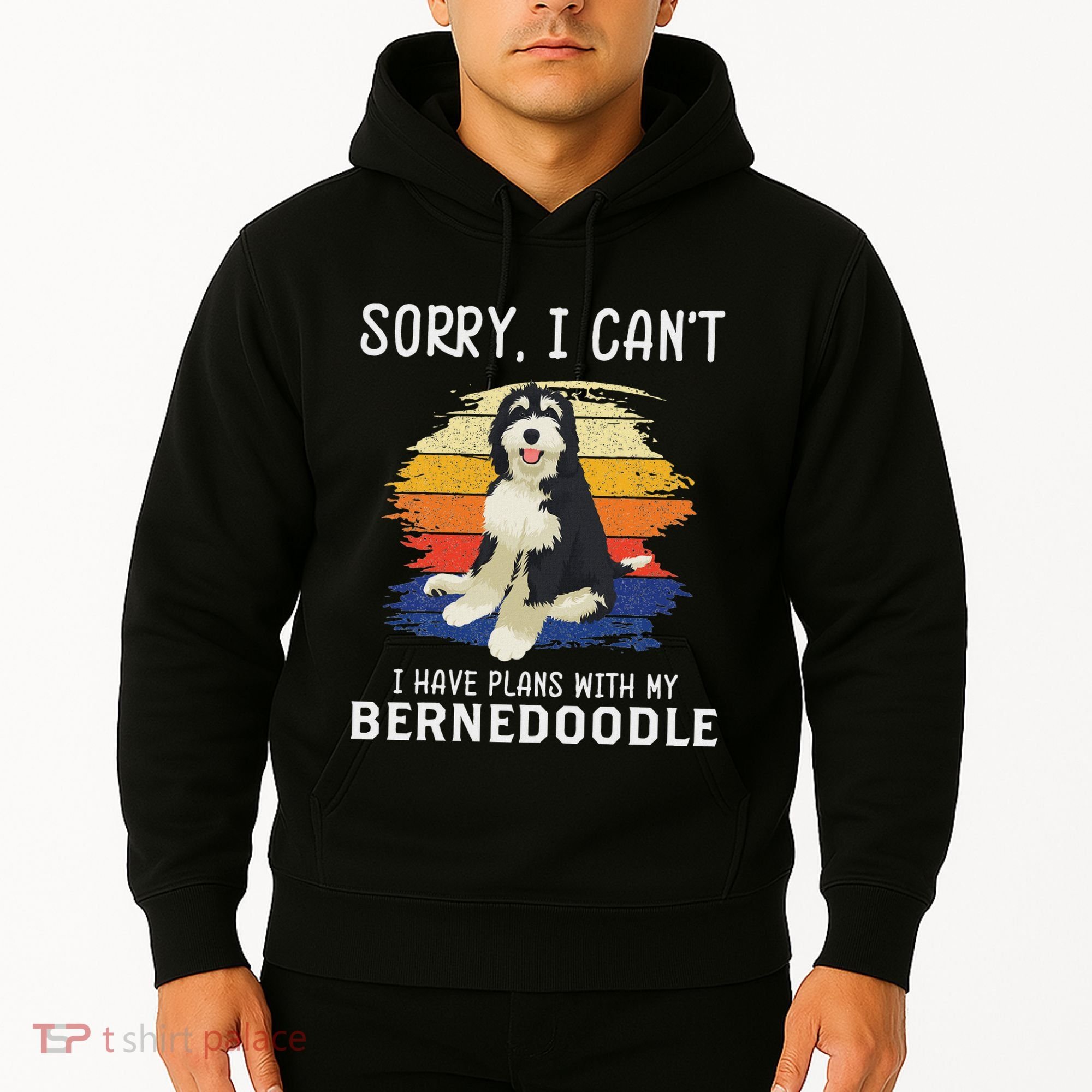 I Have Plans With My Bernedoodle Funny Dog Lover Hoodie
