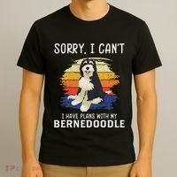 I Have Plans With My Bernedoodle Funny Dog Lover T-Shirt thumb 3