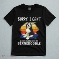 I Have Plans With My Bernedoodle Funny Dog Lover T-Shirt thumb 5