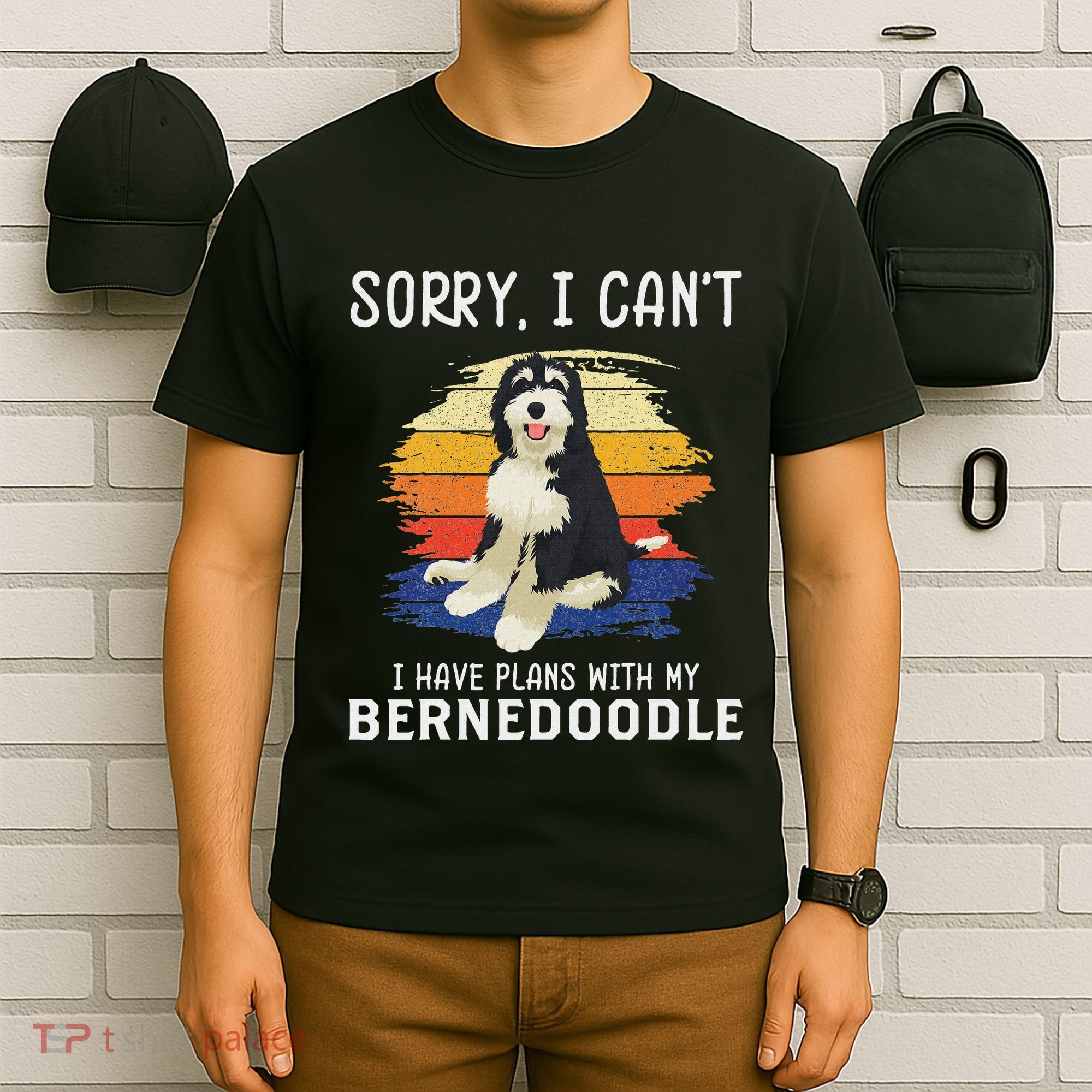 I Have Plans With My Bernedoodle Funny Dog Lover T-Shirt