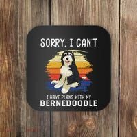 I Have Plans With My Bernedoodle Funny Dog Lover Coaster thumb 0
