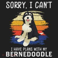 I Have Plans With My Bernedoodle Funny Dog Lover Hat thumb 2