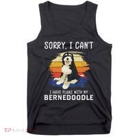 I Have Plans With My Bernedoodle Funny Dog Lover Tank Top thumb 0