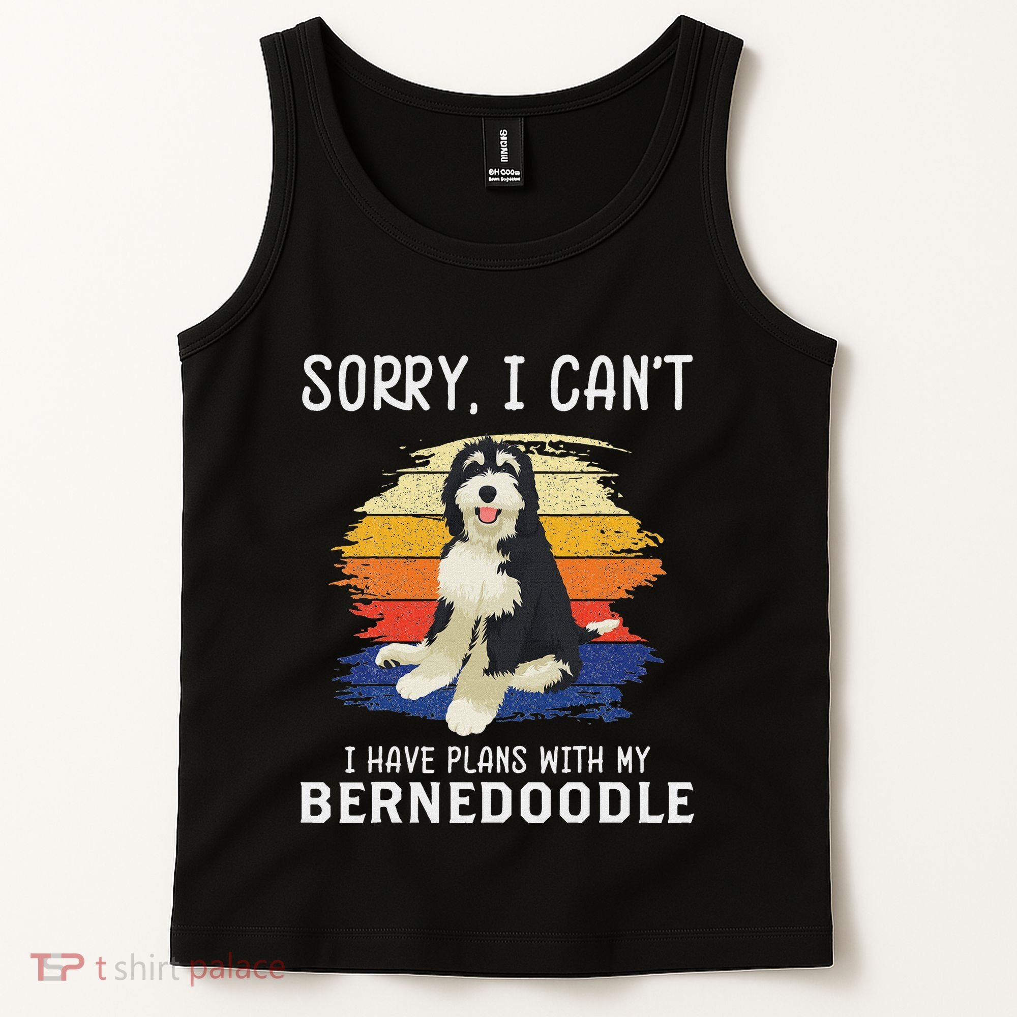 I Have Plans With My Bernedoodle Funny Dog Lover Tank Top
