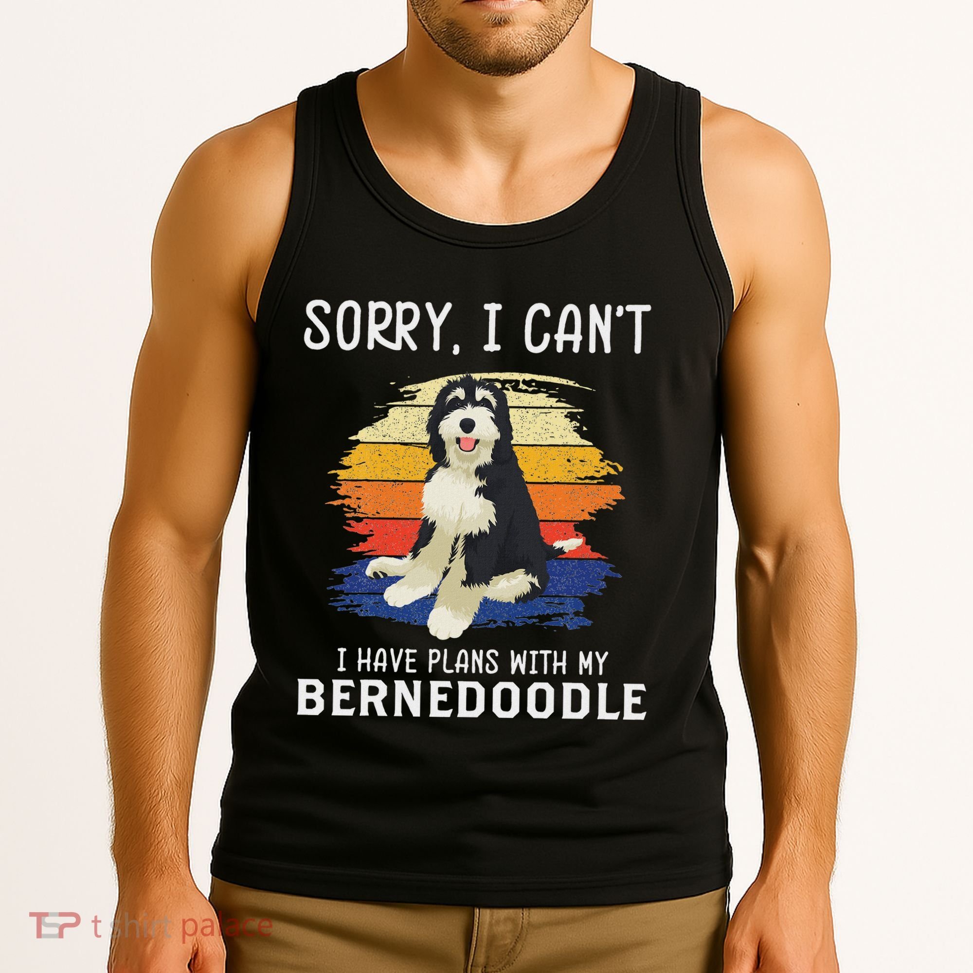 I Have Plans With My Bernedoodle Funny Dog Lover Tank Top