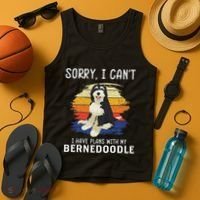 I Have Plans With My Bernedoodle Funny Dog Lover Tank Top thumb 4