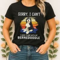 I Have Plans With My Bernedoodle Funny Dog Lover Women's T-Shirt thumb 2