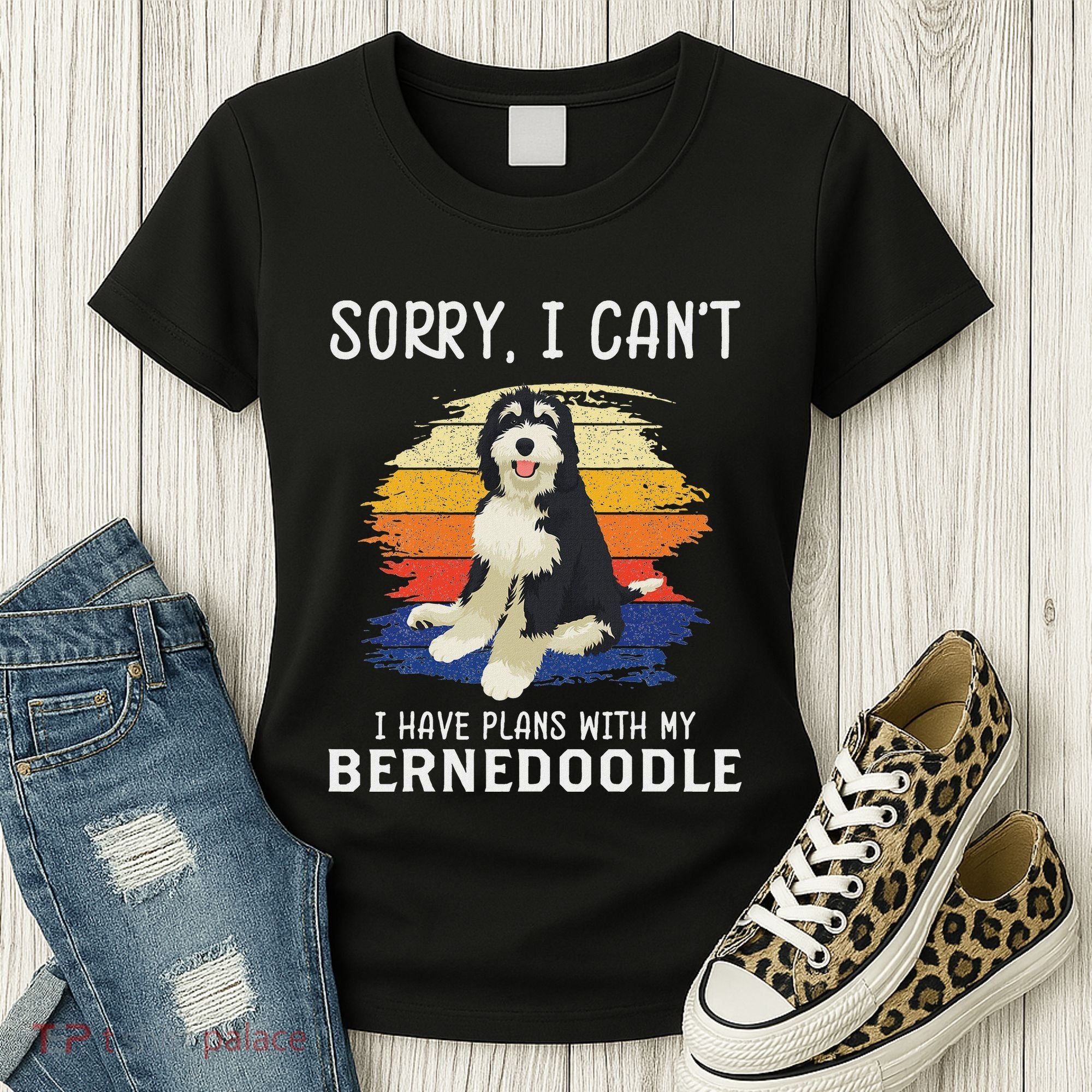 I Have Plans With My Bernedoodle Funny Dog Lover Women's T-Shirt