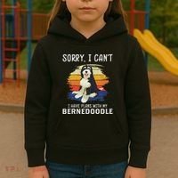 I Have Plans With My Bernedoodle Funny Dog Lover Kids Hoodie thumb 3