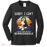 I Have Plans With My Bernedoodle Funny Dog Lover Kids Long Sleeve Shirt thumb 0