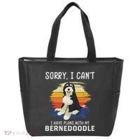 I Have Plans With My Bernedoodle Funny Dog Lover Tote Bag thumb 0