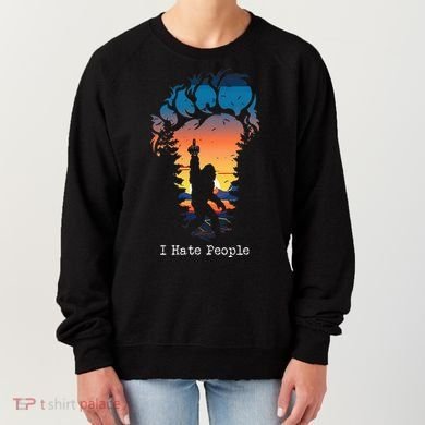 I Hate People Bigfoot Footprint Women's Sweatshirt