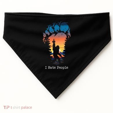 I Hate People Bigfoot Footprint USA-Made Doggie Bandana