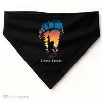 I Hate People Bigfoot Footprint USA-Made Doggie Bandana thumb 0