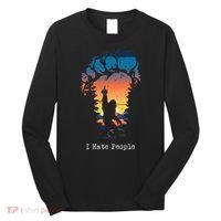 I Hate People Bigfoot Footprint Long Sleeve Shirt thumb 0