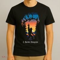 I Hate People Bigfoot Footprint T-Shirt thumb 3