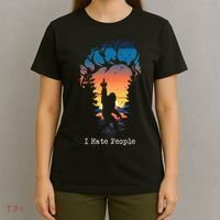 I Hate People Bigfoot Footprint T-Shirt thumb 4