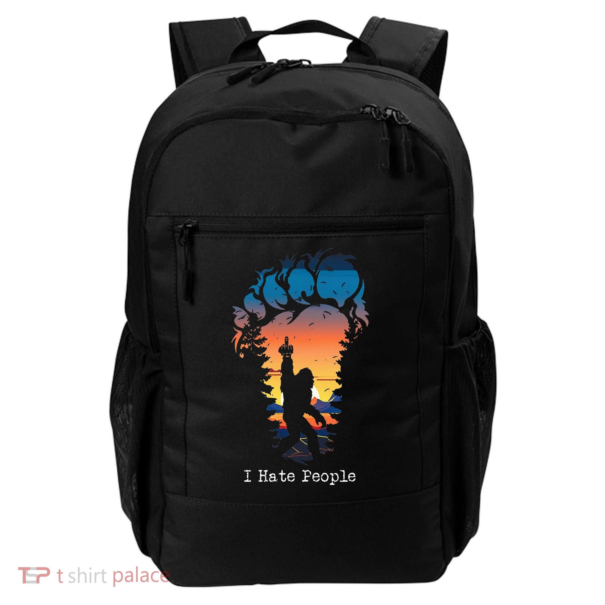 I Hate People Bigfoot Footprint Backpack