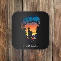 I Hate People Bigfoot Footprint Coaster thumb 0