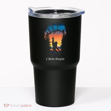 I Hate People Bigfoot Footprint Tumbler
