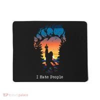 I Hate People Bigfoot Footprint Mousepad thumb 0