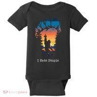 I Hate People Bigfoot Footprint Baby Bodysuit thumb 0