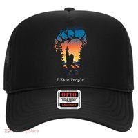 I Hate People Bigfoot Footprint Hat thumb 0