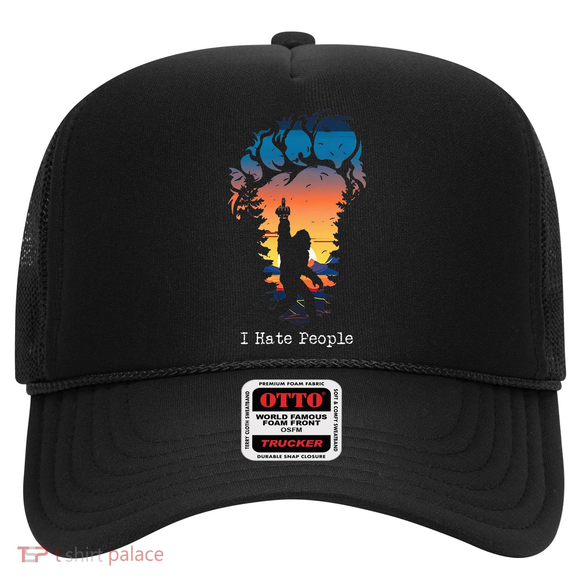 I Hate People Bigfoot Footprint Hat
