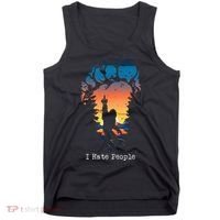 I Hate People Bigfoot Footprint Tank Top thumb 0