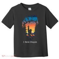 I Hate People Bigfoot Footprint Toddler T-Shirt thumb 0