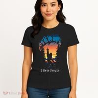 I Hate People Bigfoot Footprint Women's T-Shirt thumb 4