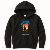 I Hate People Bigfoot Footprint Kids Hoodie thumb 0