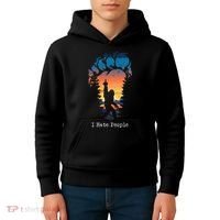 I Hate People Bigfoot Footprint Kids Hoodie thumb 4