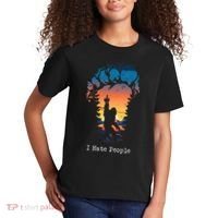 I Hate People Bigfoot Footprint Kids T-Shirt thumb 2