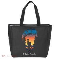 I Hate People Bigfoot Footprint Tote Bag thumb 0