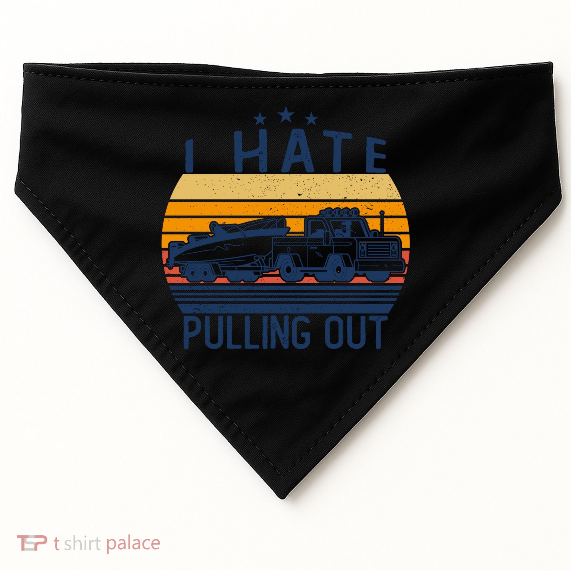 I Hate Pulling Out Retro Boating Boat Captain For Gift USA-Made Doggie Bandana