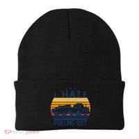 I Hate Pulling Out Retro Boating Boat Captain For Gift Beanie thumb 0