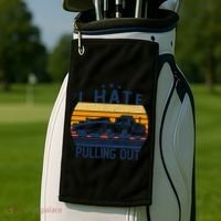 I Hate Pulling Out Retro Boating Boat Captain For Gift Golf Towel thumb 2