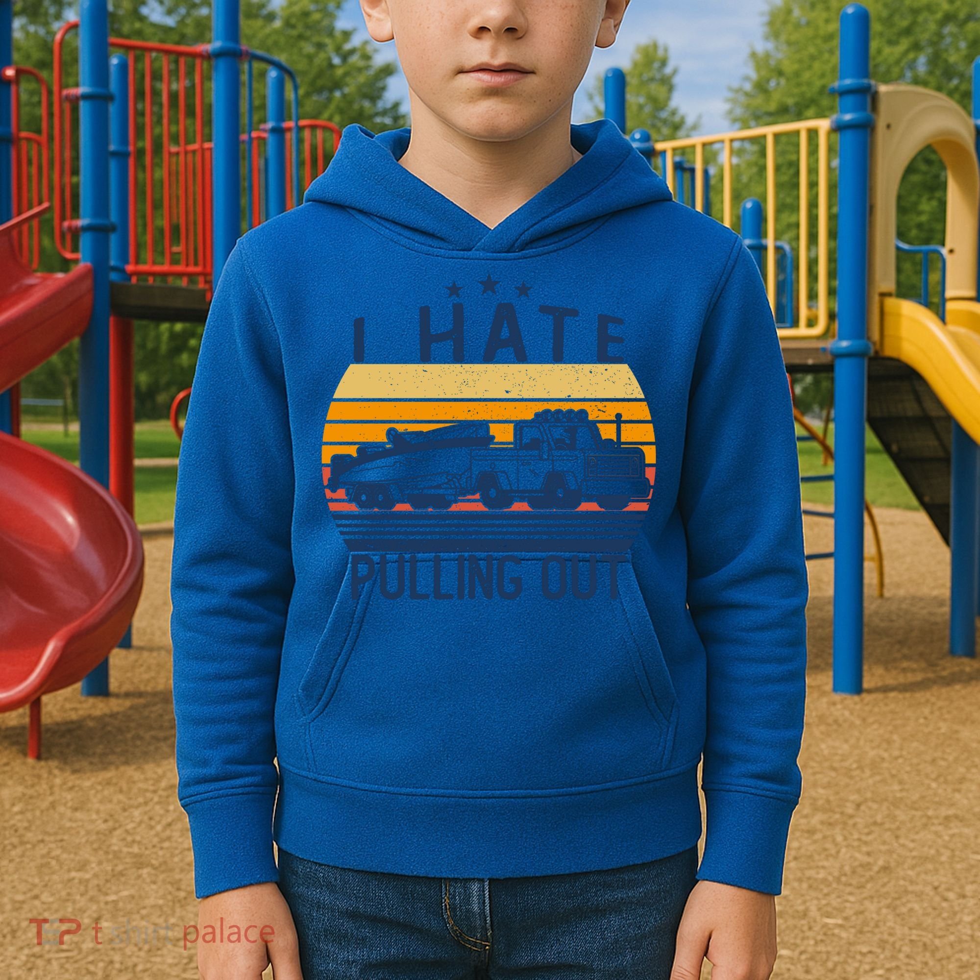 I Hate Pulling Out Retro Boating Boat Captain For Gift Kids Hoodie