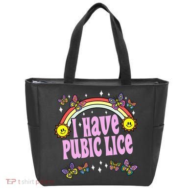 I Have Pubic Lice Funny Retro Offensive Inappropriate Meme Tote Bag