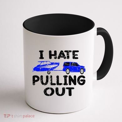 I Hate Pulling Out Retro Boating Boat Captain Gift Coffee Mug back