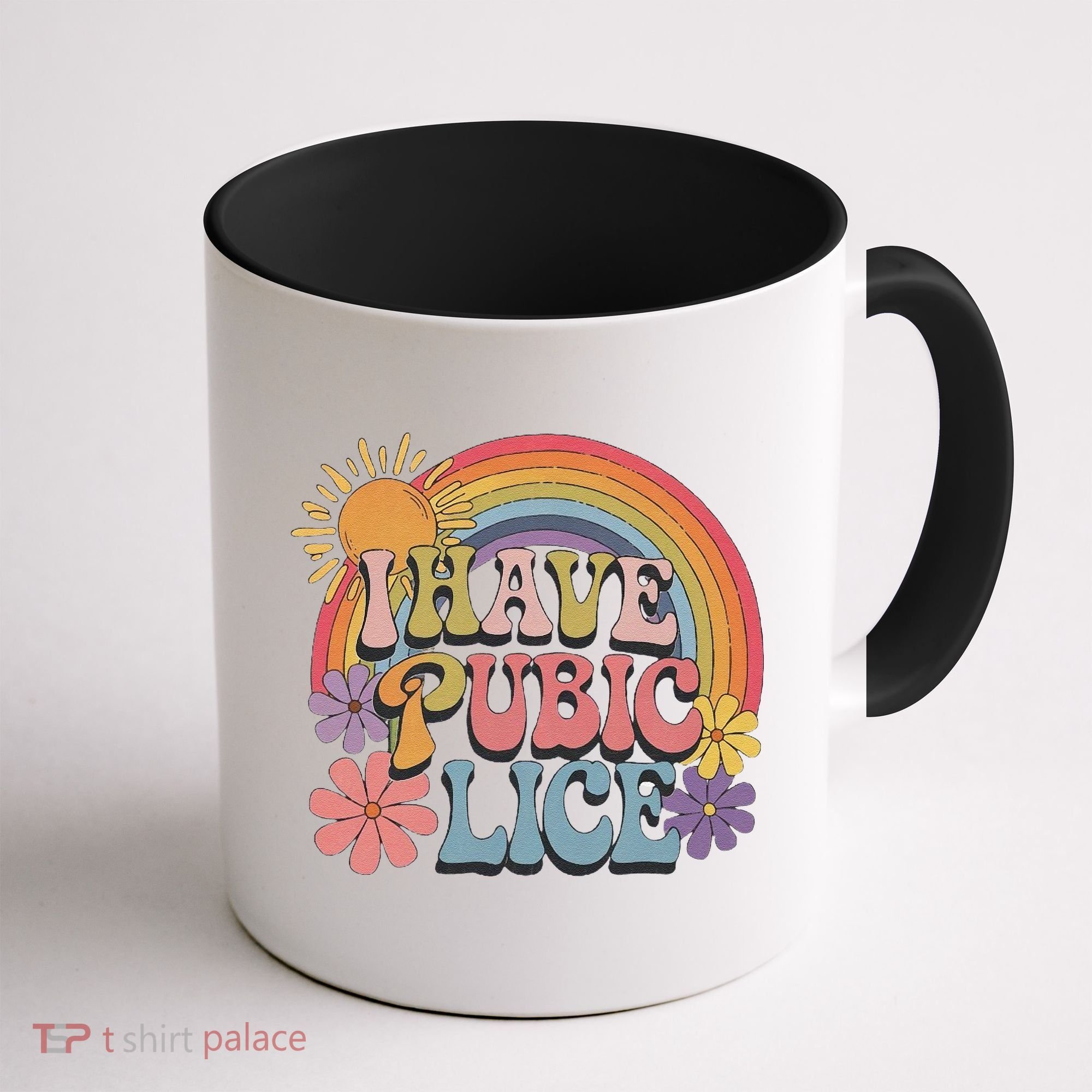 I Have Pubic Lice Funny Retro Offensive Inappropriate Meme Coffee Mug