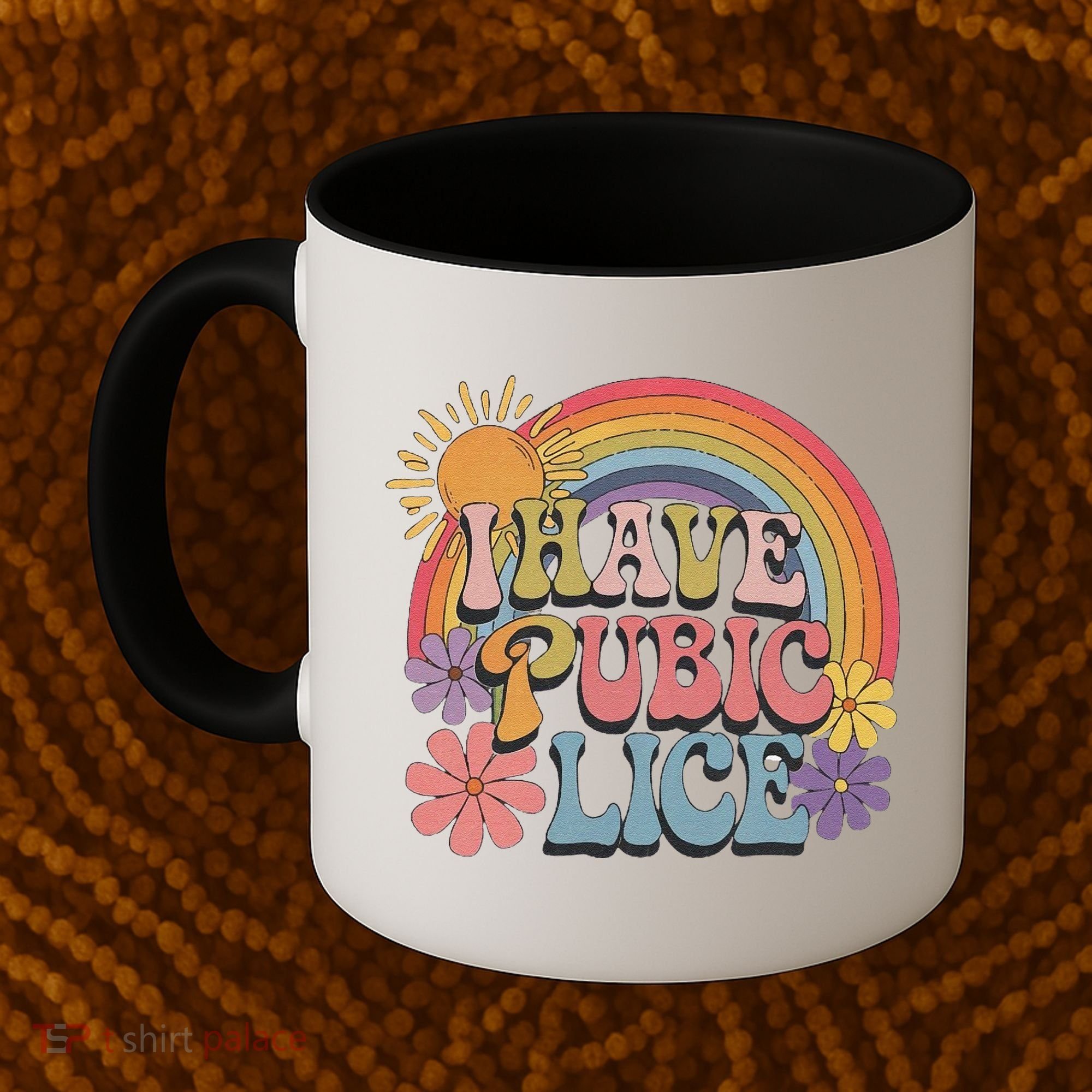 I Have Pubic Lice Funny Retro Offensive Inappropriate Meme Coffee Mug