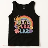 I Have Pubic Lice Funny Retro Offensive Inappropriate Meme Tank Top thumb 2