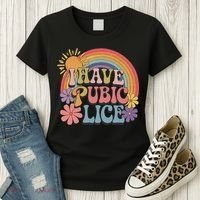 I Have Pubic Lice Funny Retro Offensive Inappropriate Meme Women's T-Shirt thumb 3