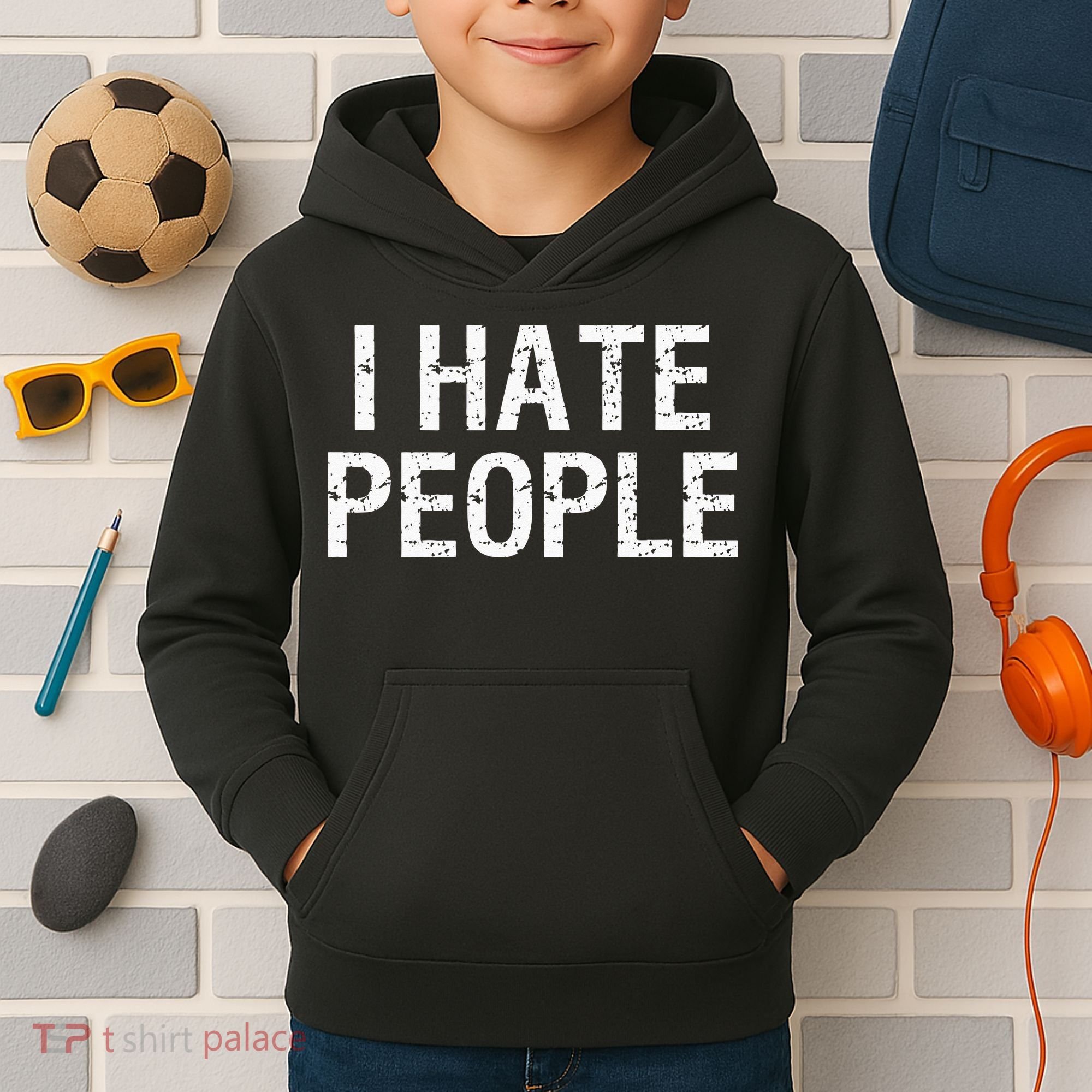 I HATE PEOPLE Kids Hoodie